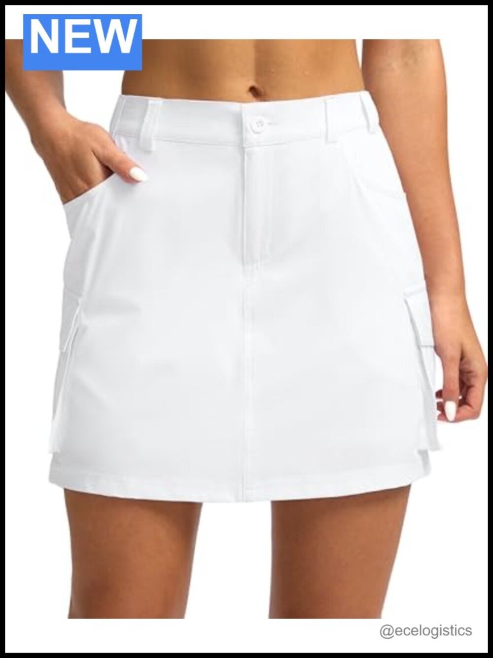 Women's Cargo Skort 5 Pockets Golf Tennis Hiking Built-in Shorts